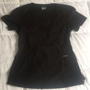 Cherokee XS Black Scrub Top